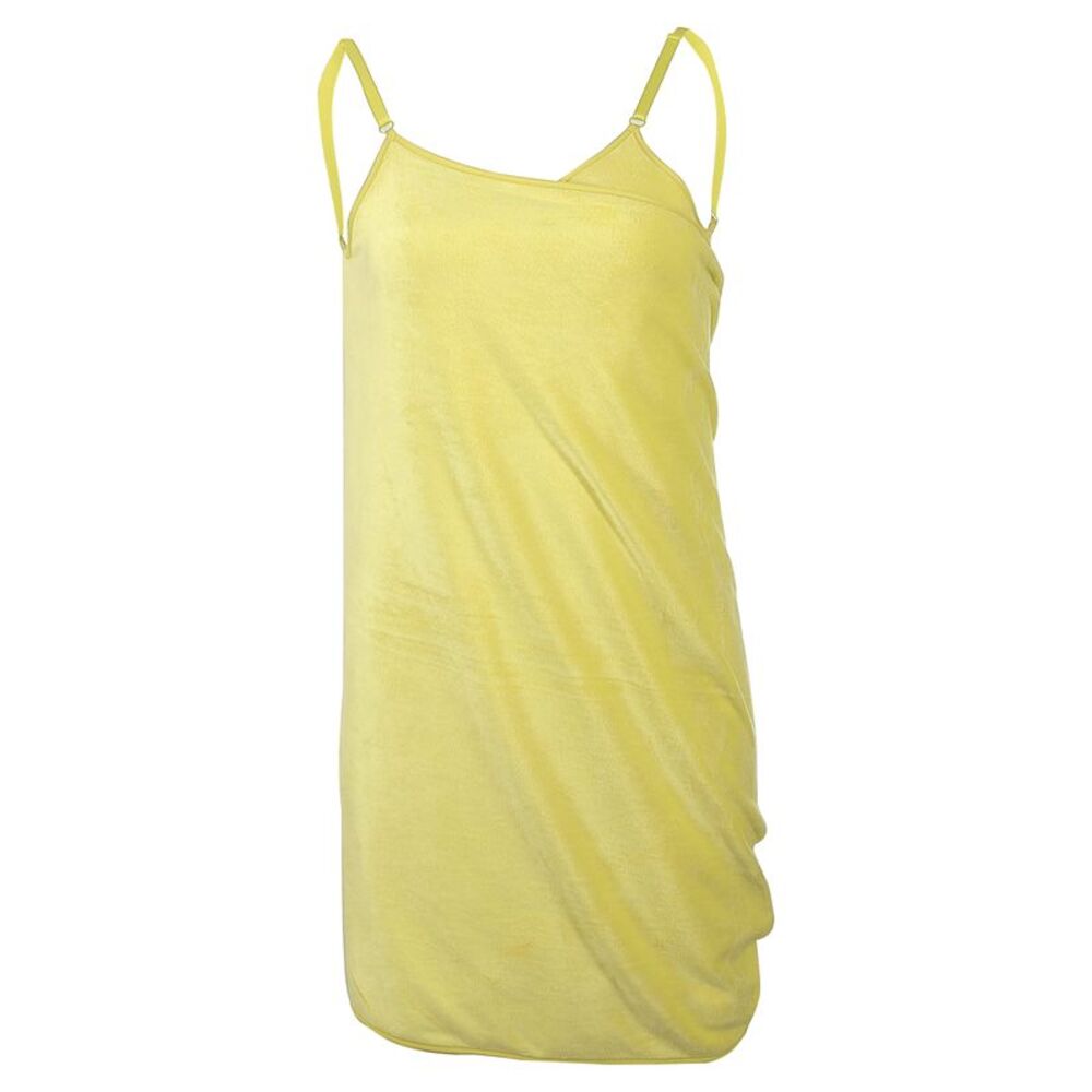 Bath Wrap Towel Women Shower Adjustable Shoulder Strap Yellow